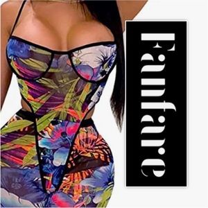 Fanfare Floral Bodycon Bodysuit